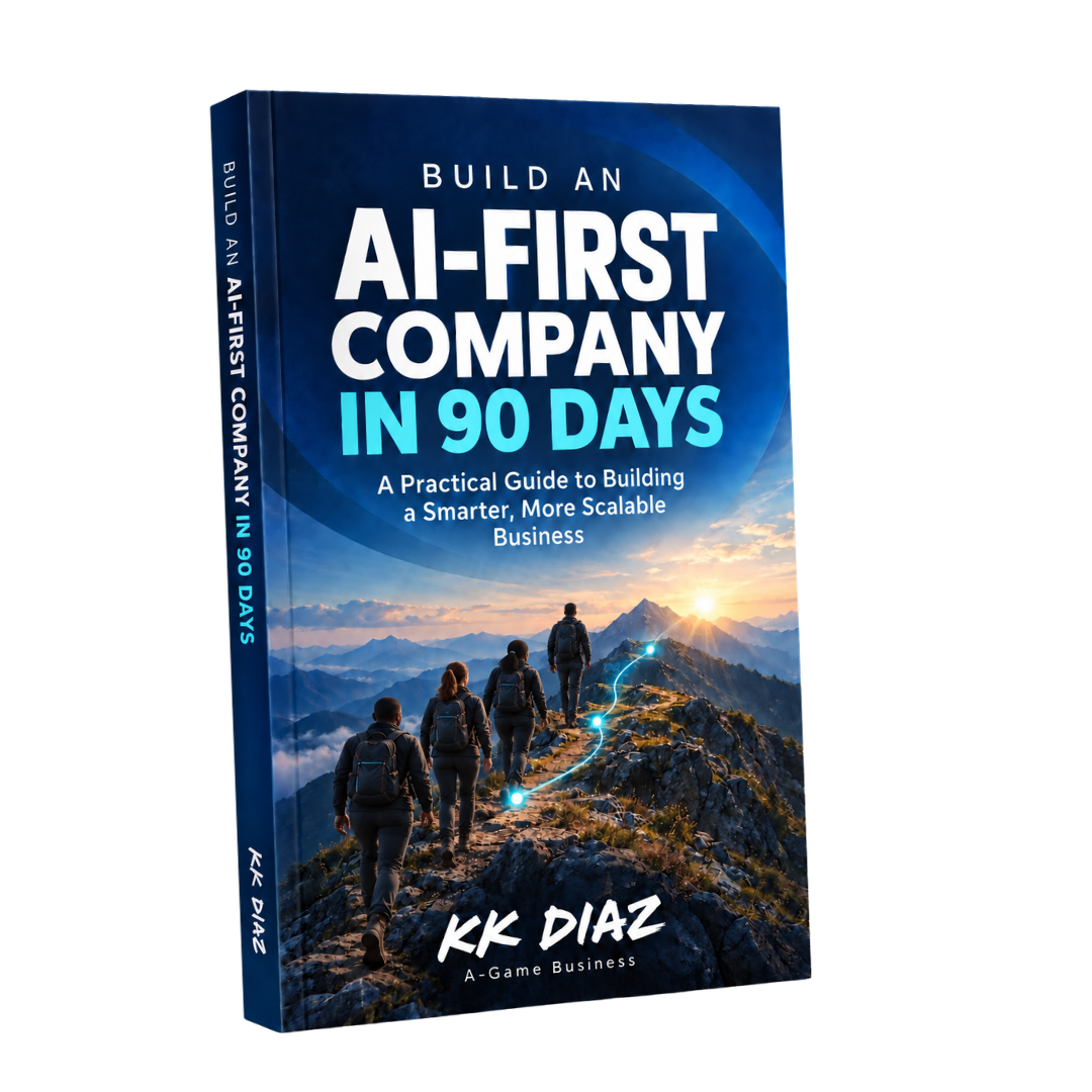Build an AI-First Company in 90 Days — book cover by KK Diaz