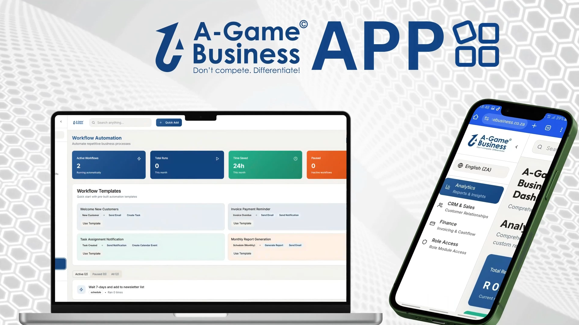 A-Game Business App workflow automation